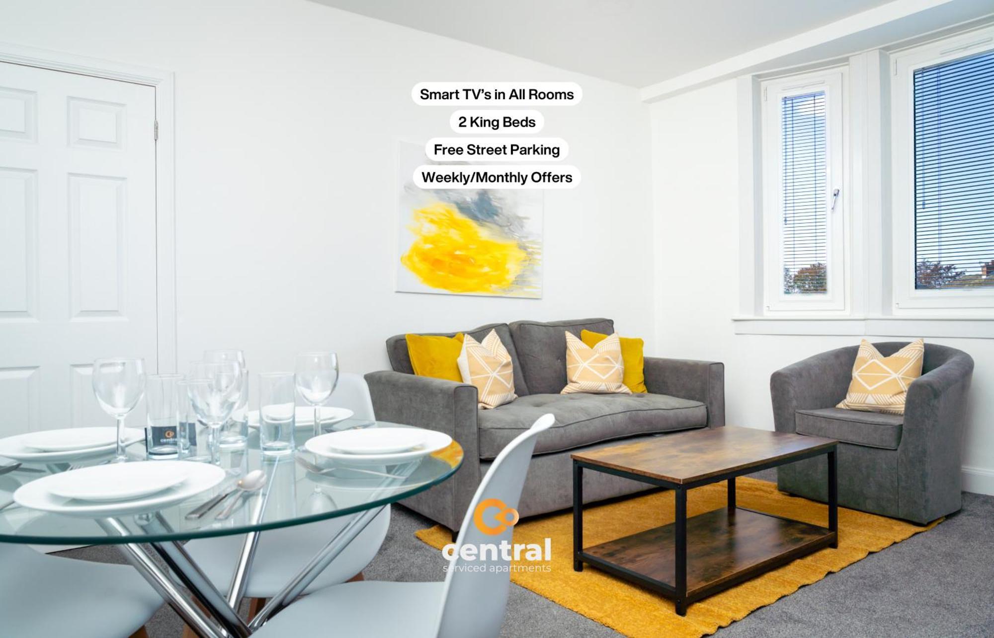 Serviced Apartments: Modern 2-bedroom Family *