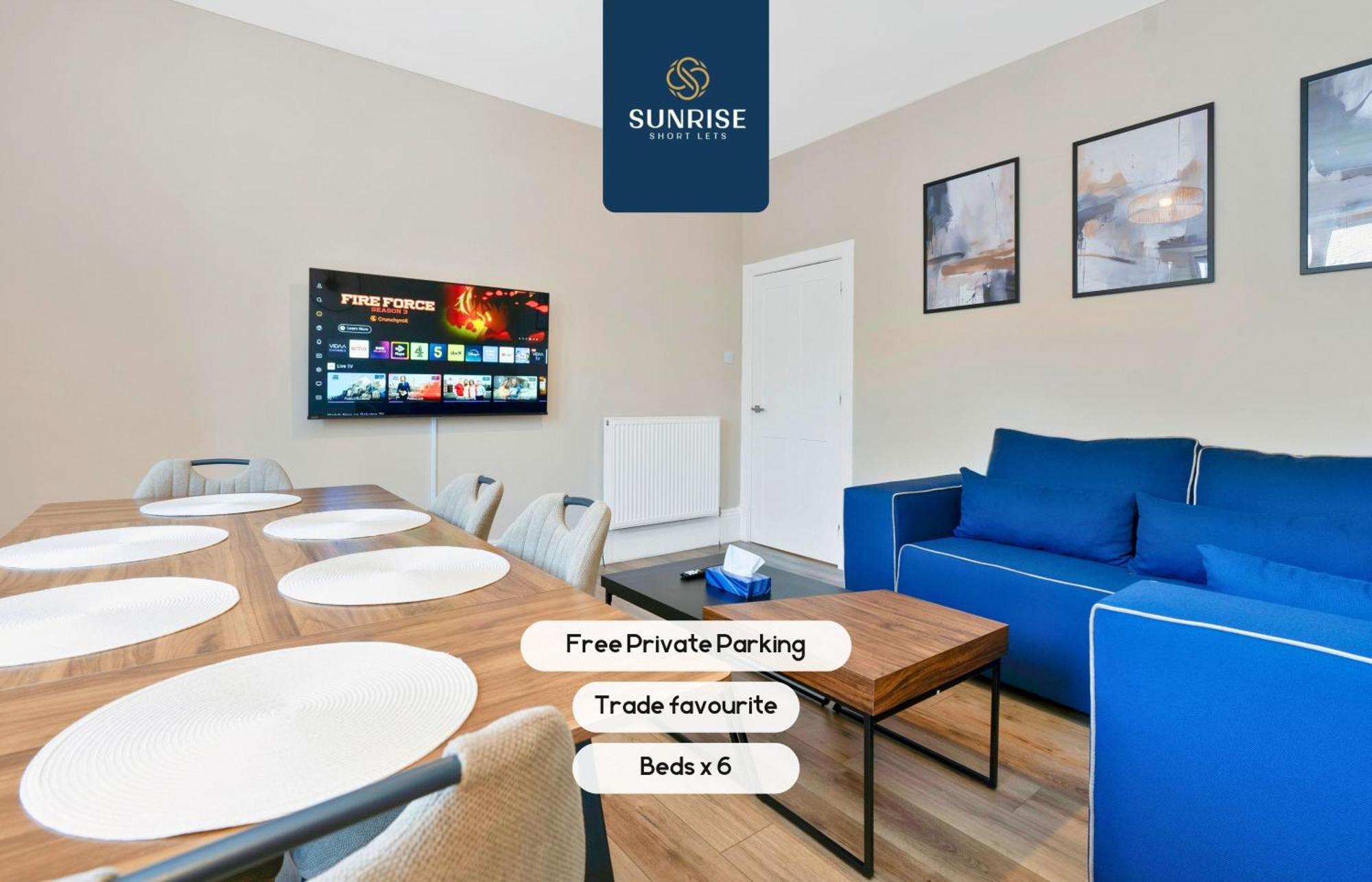 Baldovan Heights - 3 Rooms, 6 Beds, Tv's And Fans Each Room, Fully Equipped, 5 Mins To Centre And Ring Road, Perfectly Suited To Groups And Long Stays, Invoice And Reduced Price Only Via Sunrise Short Lets Apartment *