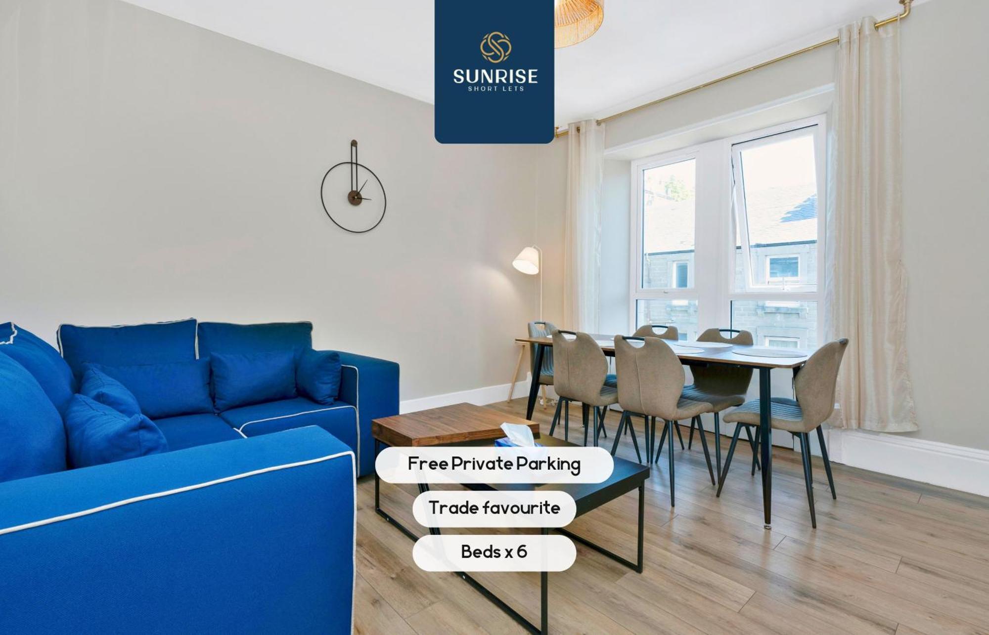 Baldovan Heights - 3 Rooms, 6 Beds, Tv's And Fans Each Room, Fully Equipped, 5 Mins To Centre And Ring Road, Perfectly Suited To Groups And Long Stays, Invoice And Reduced Price Only Via Sunrise Short Lets Apartment