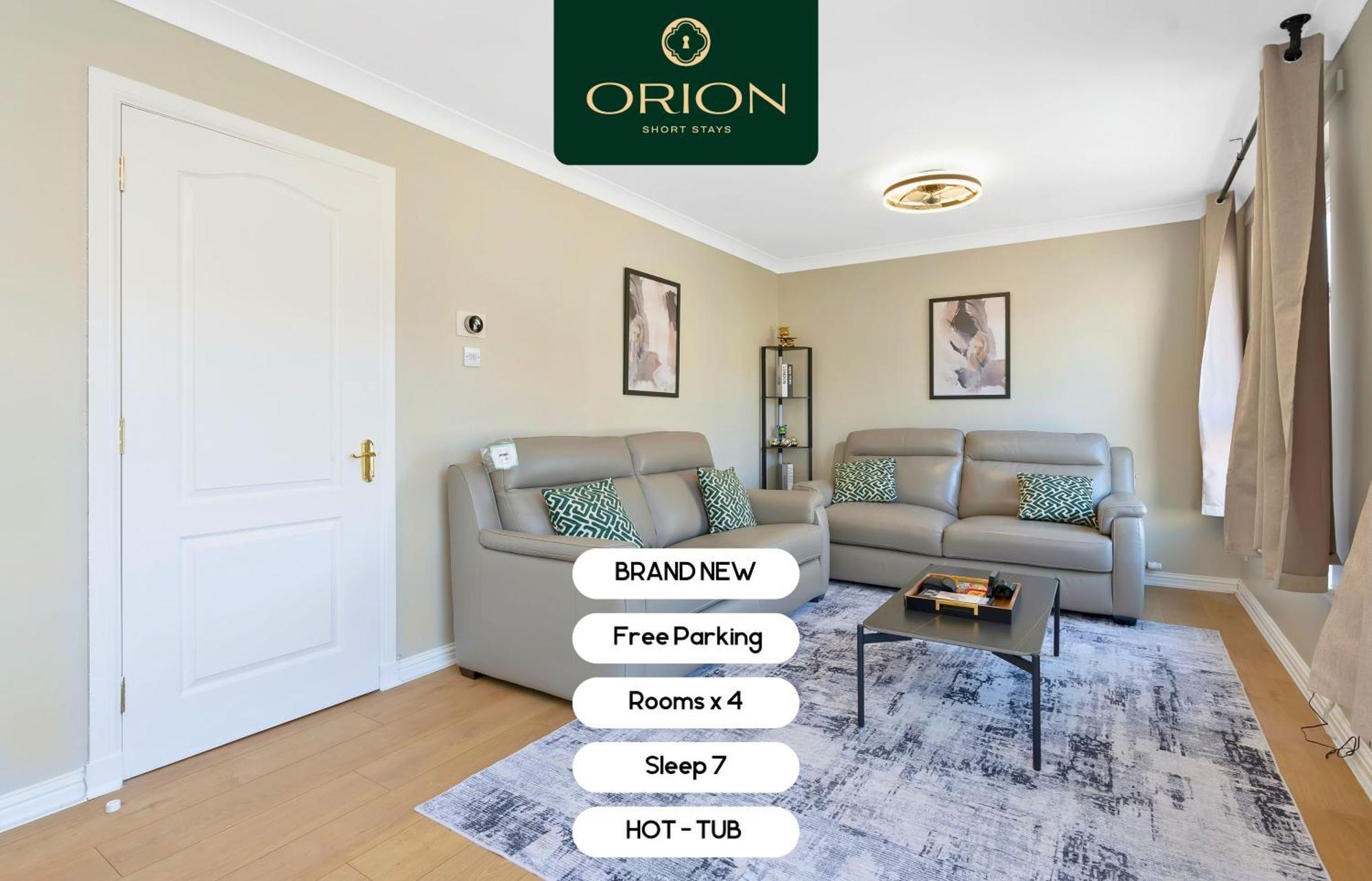 Luxe Townhouse - 4 Rooms, Fully Equipped, Hot-tub, Games Room, Ev Power Point, Centrally Located, Newly Renovated, Longer And Reduced Prices Only By Visiting Orion Short Villa