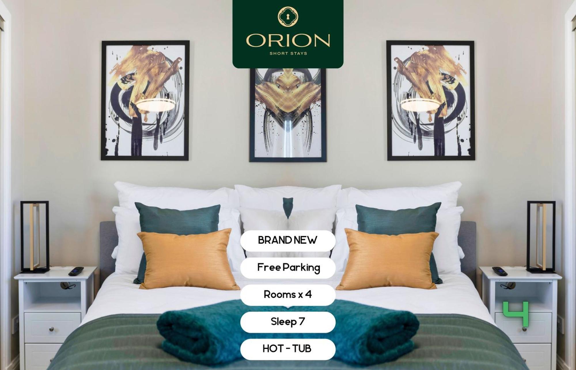 Villa Luxe Townhouse - 4 Rooms, Fully Equipped, Hot-tub, Games Room, Ev Power Point, Centrally Located, Newly Renovated, Longer And Reduced Prices Only By Visiting Orion Short *